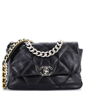 Chanel Large 19 Flap Bag Quilted Leather